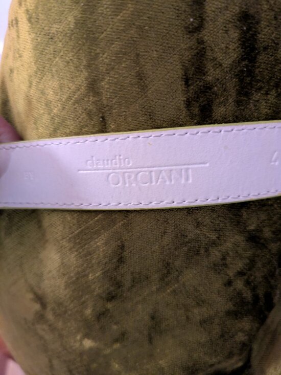 Claudio ORCIANI Vintage design lime green belt w/ green crystals main image 7